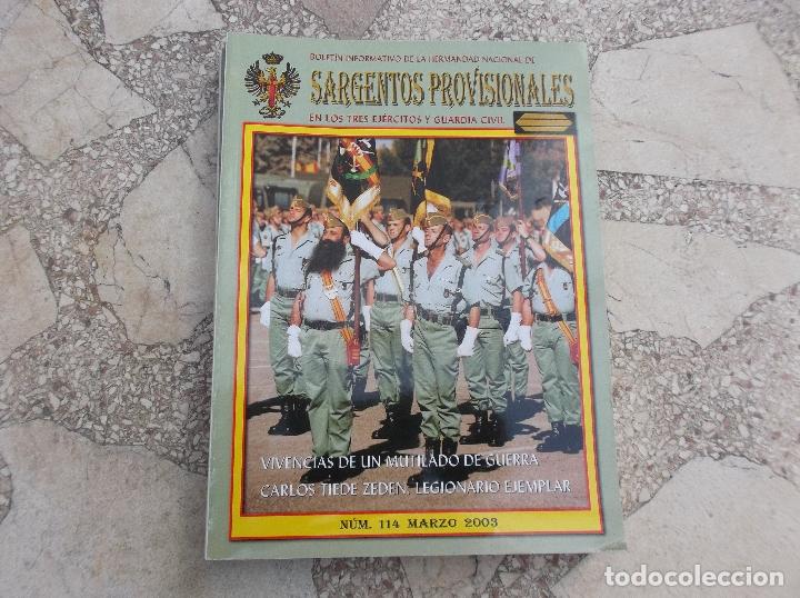 Militaria: sargentos provisionales n&ordm; 114, 2003, vivencia de un mutilado de guerra,carlos tiede zeden