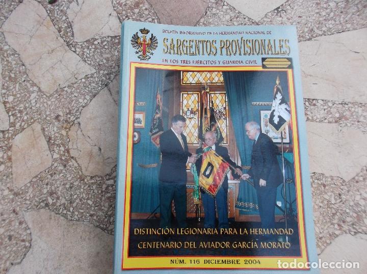Militaria: sargentos provisionales n&ordm; 116, 2004, centenario del aviador garcia morato,distincion legionaria