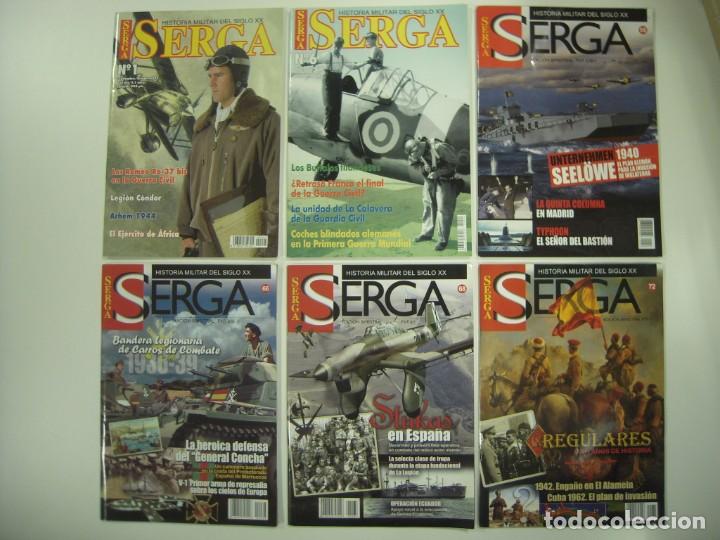 Militaria: Lote 6 n&uacute;meros Revista SERGA Historia Militar del Siglo XX: 1, 6, 58, 66, 68 y 72