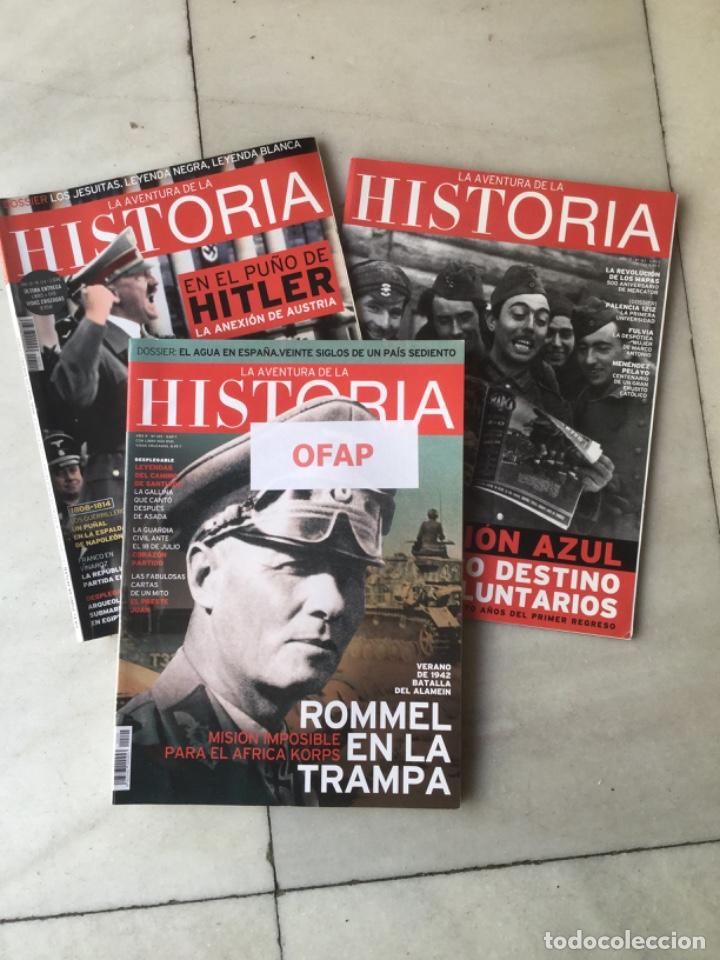 Military Antiques: La aventura de la historia. (Lote de 3 revistas)