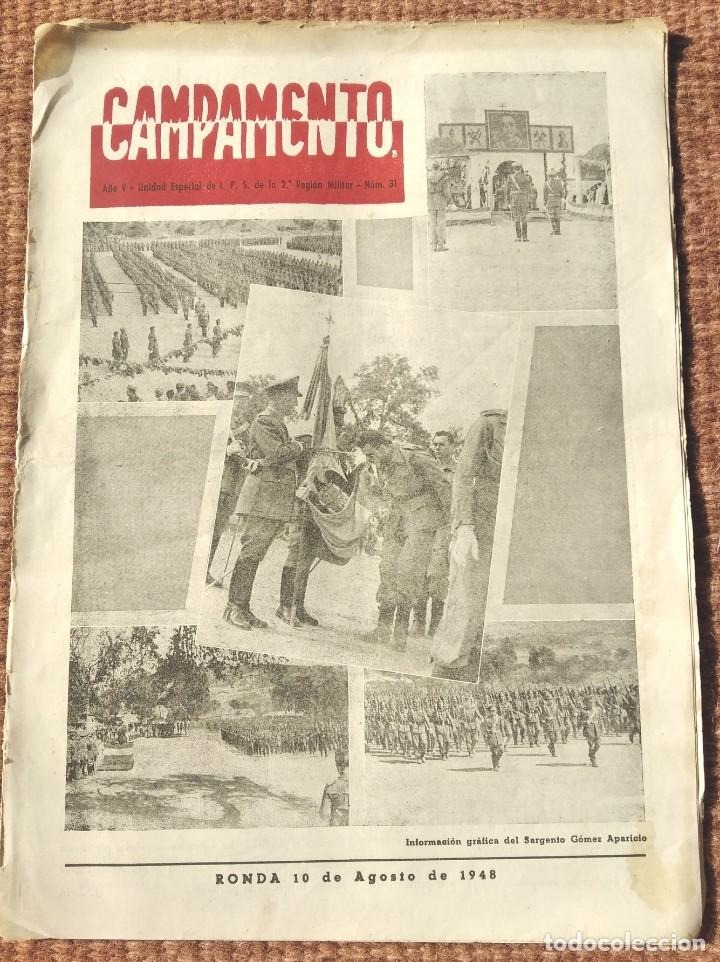 Militaria: CAMPAMENTO - UNIDAD ESPECIAL DE LA I.P.S. DE LA 2&ordf; ZONA - N&ordm; 31 - 1948
