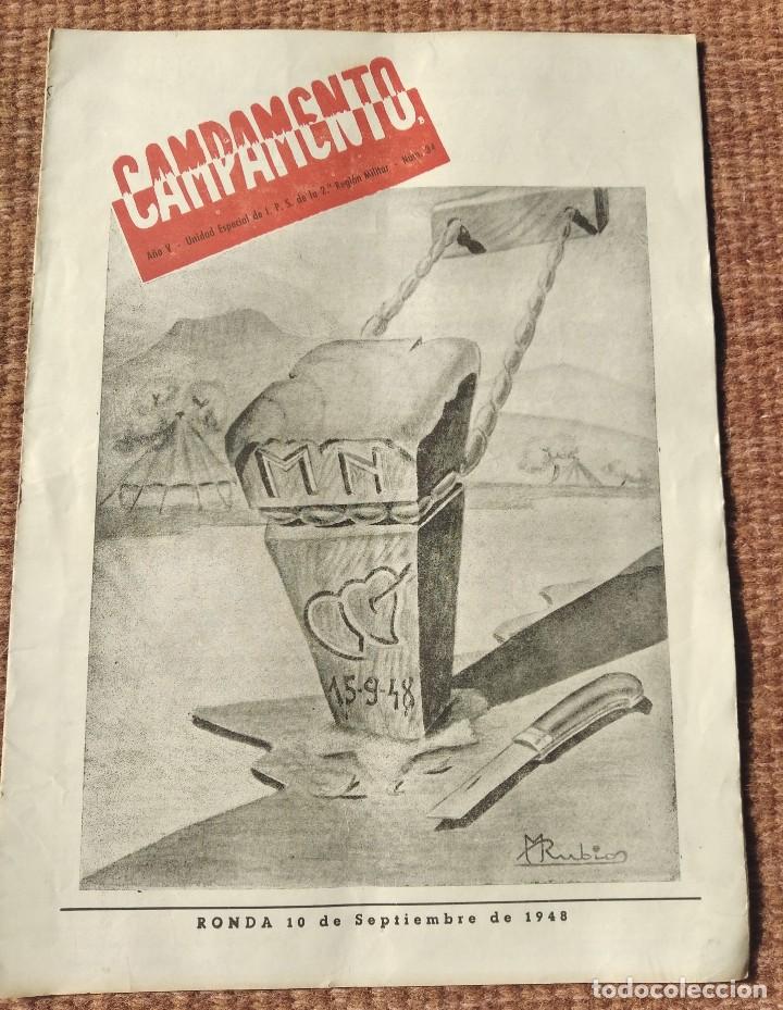 Militaria: CAMPAMENTO - UNIDAD ESPECIAL DE LA I.P.S. DE LA 2&ordf; ZONA - N&ordm; 34 - 1948