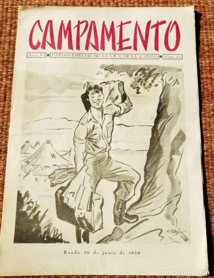 Militaria: CAMPAMENTO - UNIDAD ESPECIAL DE LA I.P.S. DE LA 2&ordf; ZONA - N&ordm; 35 - 1949