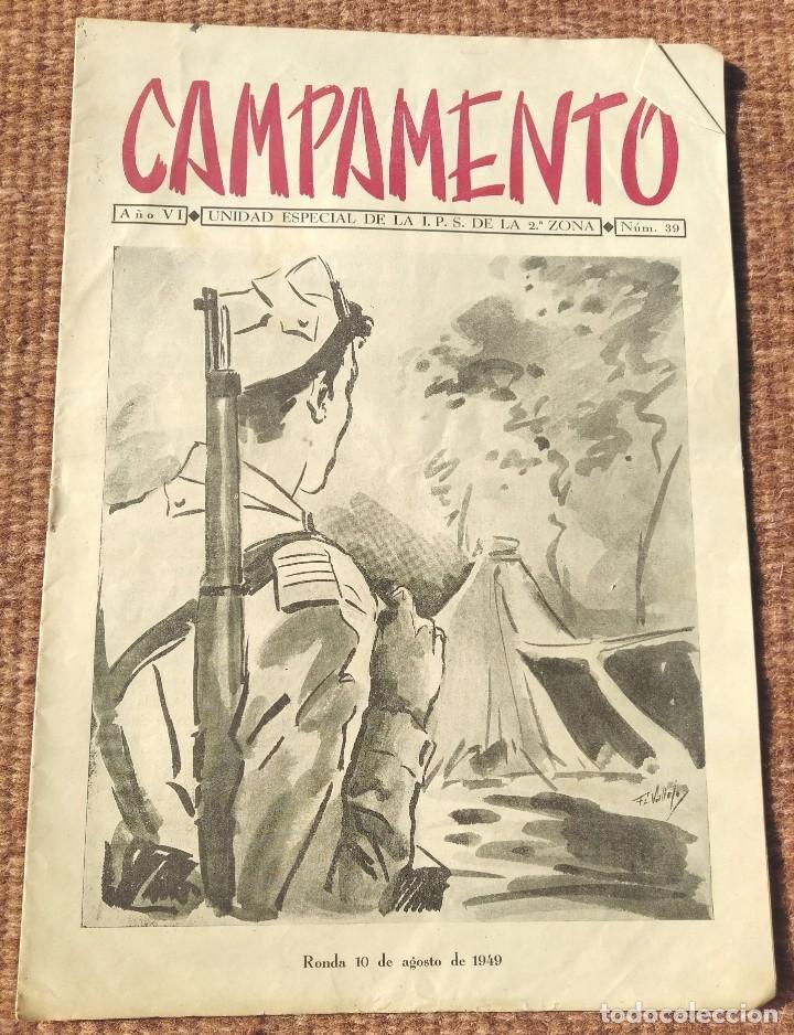 Military Antiques: CAMPAMENTO - UNIDAD ESPECIAL DE LA I.P.S. DE LA 2&ordf; ZONA - N&ordm; 39 - 1949