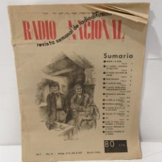 Militaria: RADIO NACIONAL REVISTA SEMANAL DE RADIODIFUSIÓN Nº 38 DEL 1939 JULIO