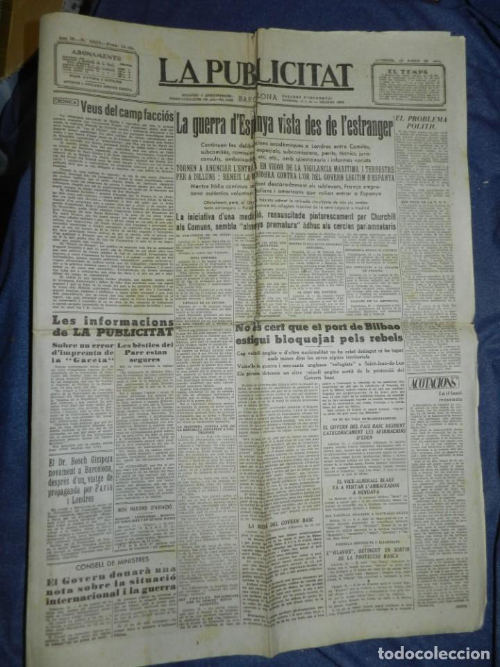 Militaria: (MF) LA PUBLICITAT - 16 ABRIL 1937 LA GUERRA D'ESPANYA VISTA DES DE L'ESTRRANGER