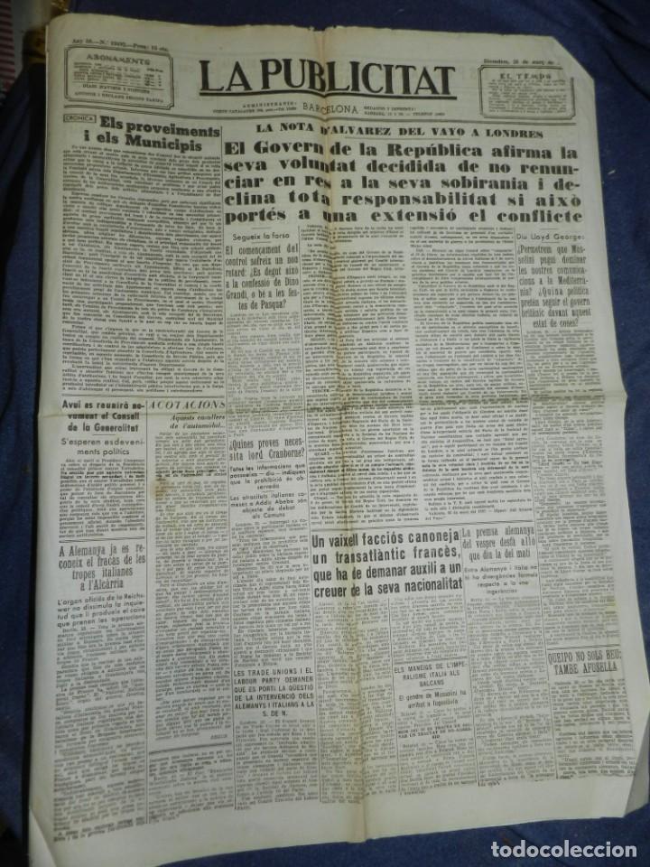 Militaria: (MF) LA PUBLICITAT - 26 MAR&Ccedil; 1937 ALVAREZ DEL VAYO EL GOVERN DE LA REPUBLICA