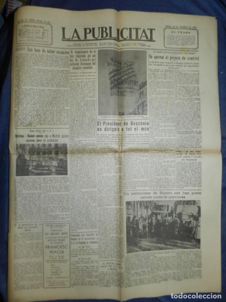 Militaria: (MF) LA PUBLICITAT - 24 DESEMBRE 1936 EL PRESIDENT DE BASC&Ograve;NIA ES DIRIGEIX A TOT EL M&Oacute;N
