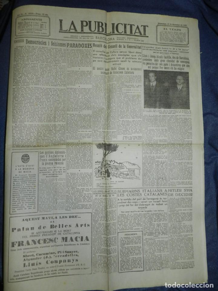 Militaria: (MF) LA PUBLICITAT - 27 DESEMBRE 1936 EX-PRESIDENT ALCAL&Agrave; ZAMORA EL SEUS FILLS HAVIEN ESTAT ENGANYAT