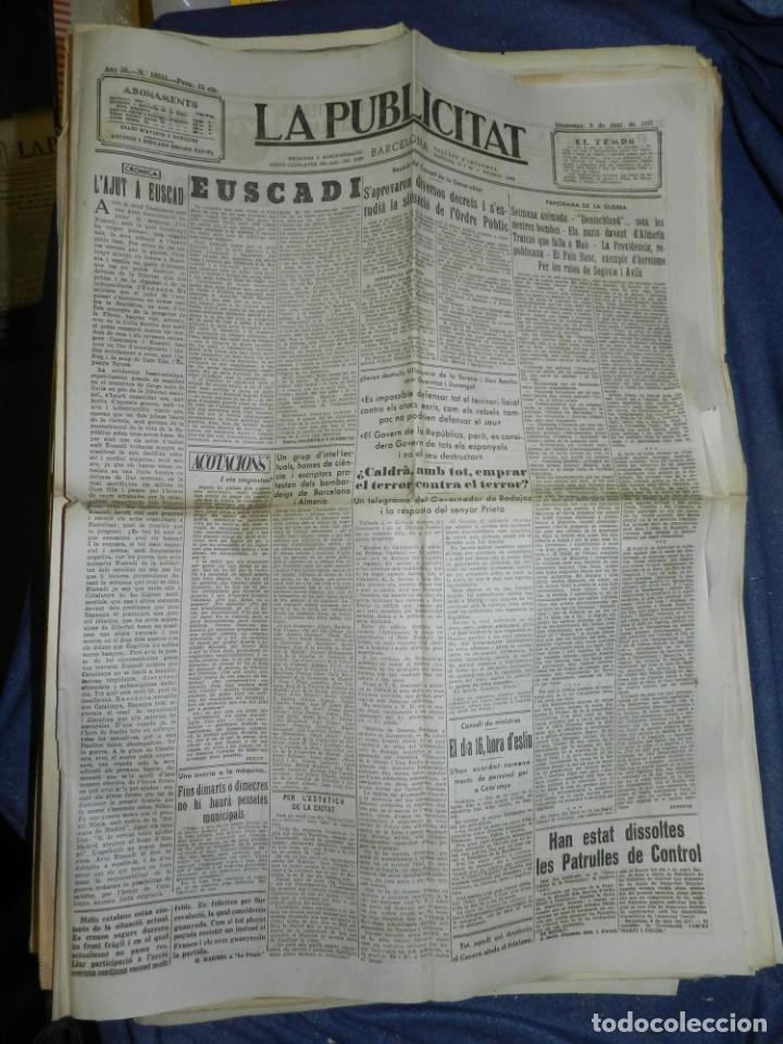 Militaria: (MF) LA PUBLICITAT - 6 JUNY 1937 L'AJUD A EUCADI, DEUTSCHLAND SOTA LES NOSTRES BOMBES