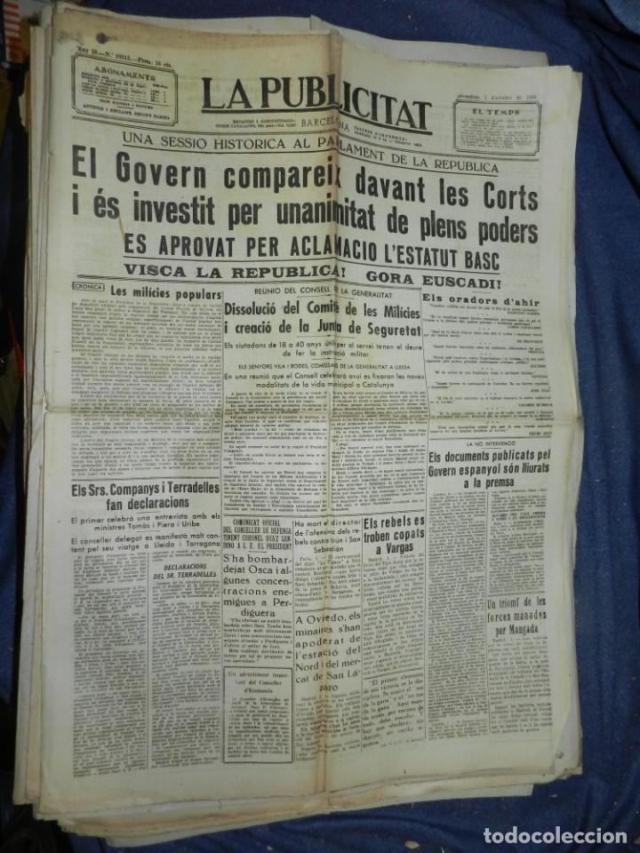 Militaria: (MF) LA PUBLICITAT - 2 OCTUBRE VISCA LA REPUBLICA - GORA EUSCADI, ESTATUT BASC