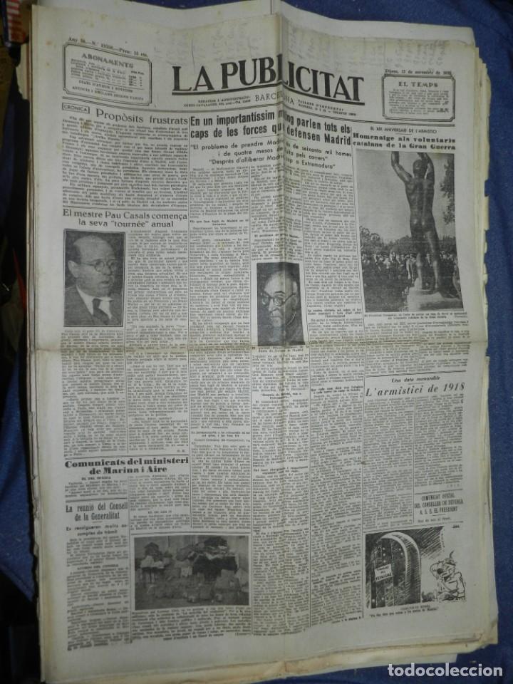 Militaria: (MF) LA PUBLICITAT - 12 NOVIEMBRE 1936 EL MESTRE PAU CASALS COMEN&Ccedil;A LA SEVA TOURNEE ANUAL
