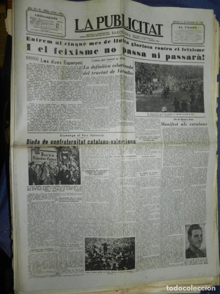 Militaria: (MF) LA PUBLICITAT 17 NOVEMBRE 1936 CINQUE MES DE LLUITA CONTRA EL FEIXISME