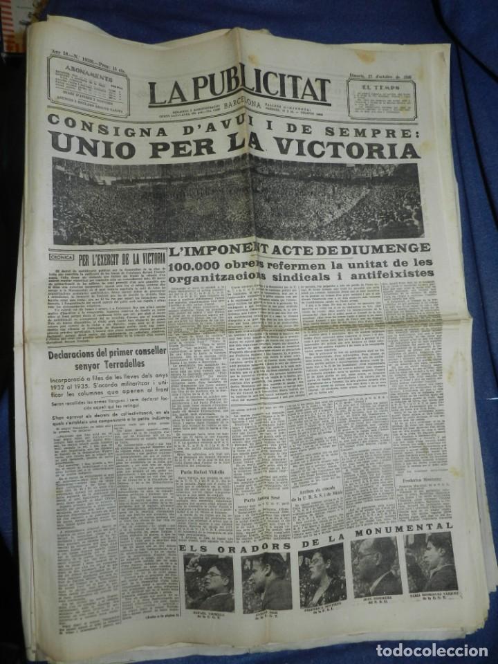 Militaria: (M) LA PUBLICITAT 27 OCTUBRE 1936 CONSIGNA D'AVUI I DE SEMPRE: UNIO PER LA VICTORIA