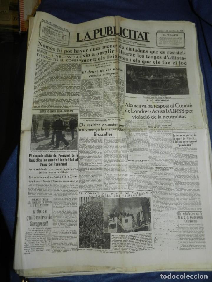 Militaria: (M) LA PUBLICITAT 22 OCTUBRE 1936 L'ESTADA DEL SENYOR AZA&Ntilde;A A CATALUNYA
