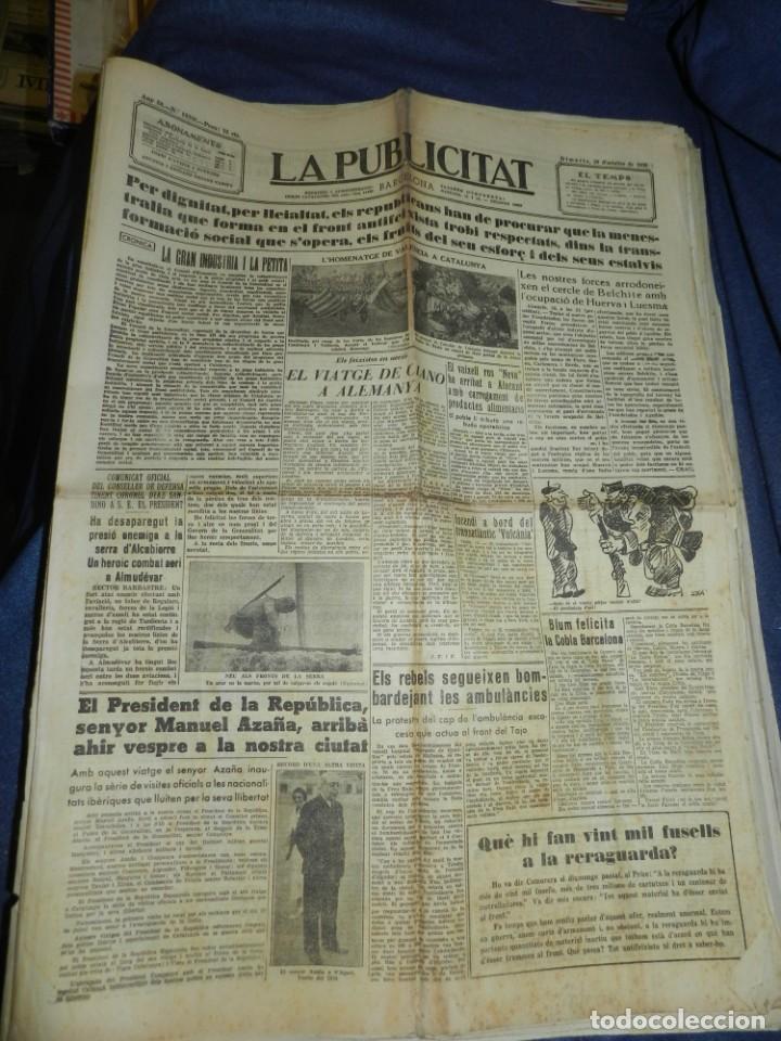 Militaria: (M) LA PUBLICITAT 20 OCTUBRE 1936 ELS REPUBLICANSHAN DE PROCURARQUE EL FRONT ANTIFEIXISTA
