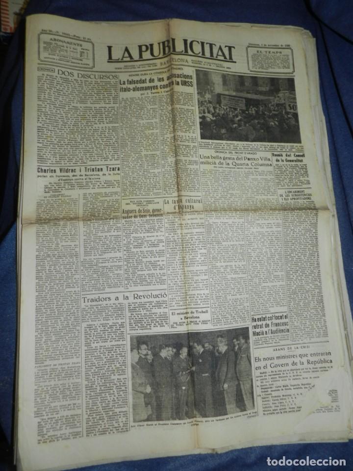 Militaria: (M) LA PUBLICITAT 4 NOVEMBRE 1936 ACTE LLIURAT AL PRESIDENT COMPANYS UN FUSELL ALEMANY