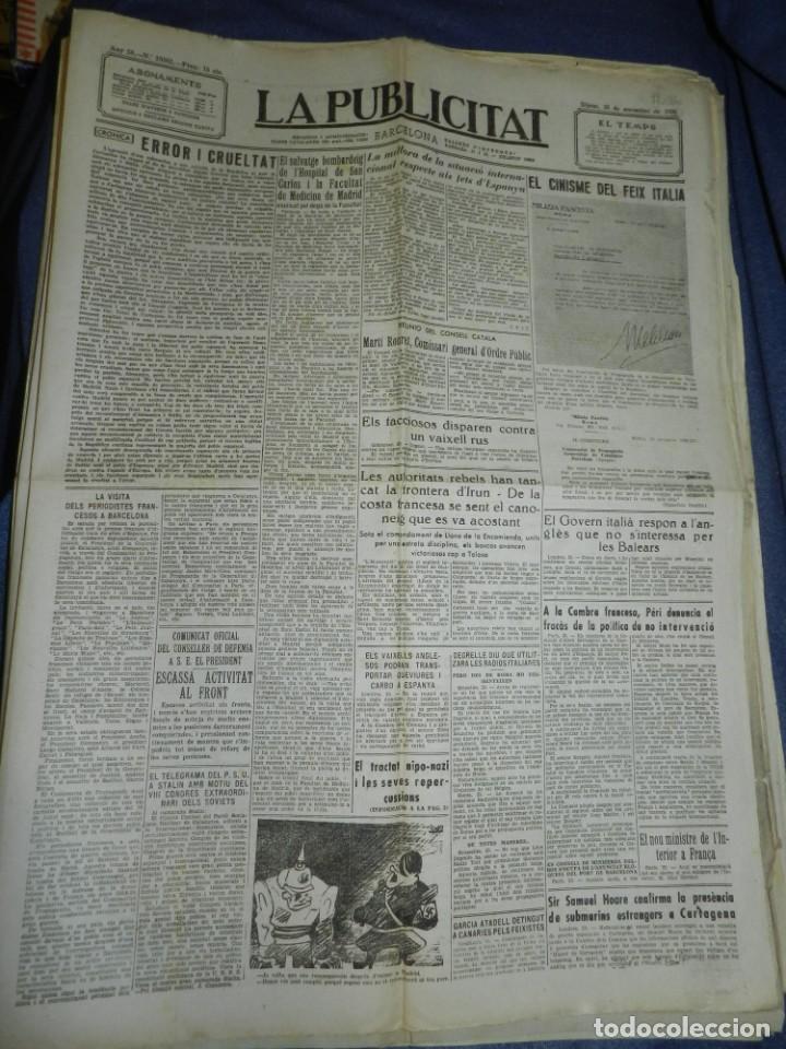Militaria: (M) LA PUBLICITAT 26 NOVEMBRE 1936 EL SALVATGE BOMBARDEIG DE L'HOSPITAL DE SAN CARLOS, MADRID