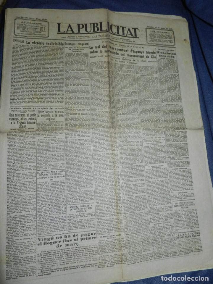 Military Antiques: (M) LA PUBLICITAT 23 GENER 1937 HITLER SEGUEIX RUMIANT LA RESPOSTA A LA NOTA ANGLESA