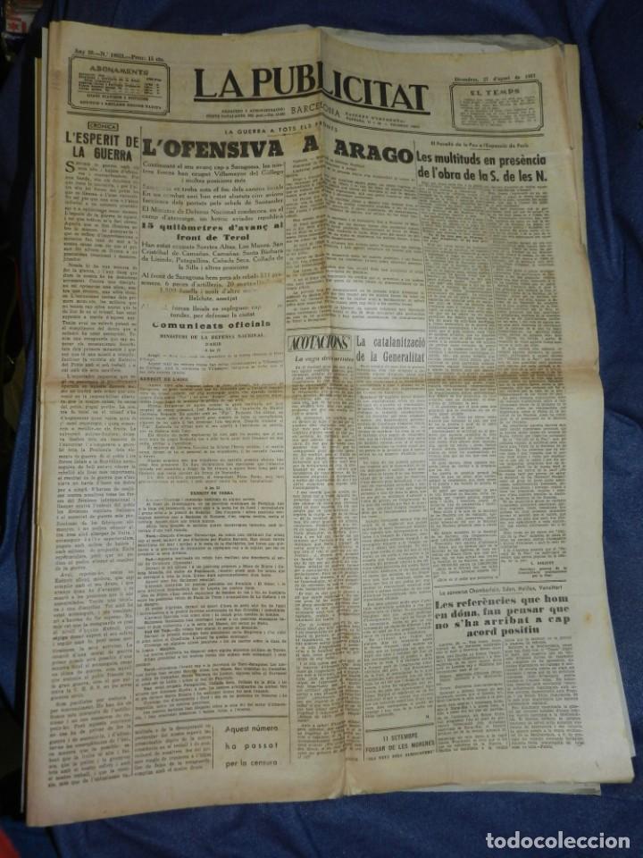 Military Antiques: (M) LA PUBLICITAT 27 AGOST 1937 LA GUERRA A TOTS ELS FRONTS L'OFENSIVA A ARAG&Oacute;