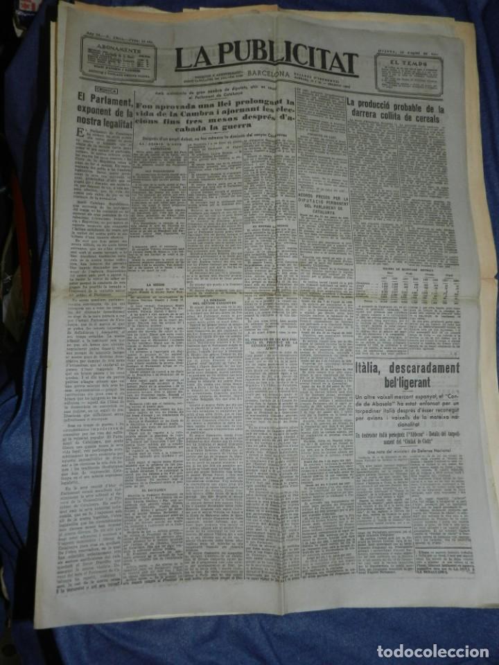 Military Antiques: (M) LA PUBLICITAT 19 AGOST 1937 APROVADA LA LLEI PROLONGANT L'AJORNAMENT DE LES ELECCIONS