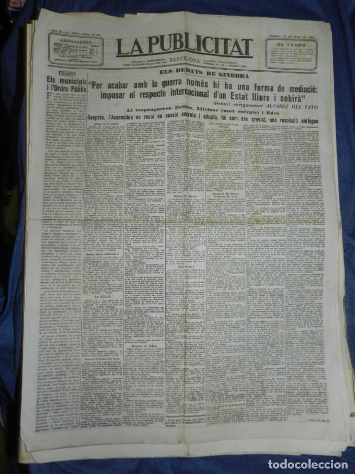 Military Antiques: (M) LA PUBLICITAT 29 MAIG 1937 ELS DEBATS DE GINEBRA: ESTAT LLIURE I SOBIR&Agrave;, ALVAREZ DEL VAYO