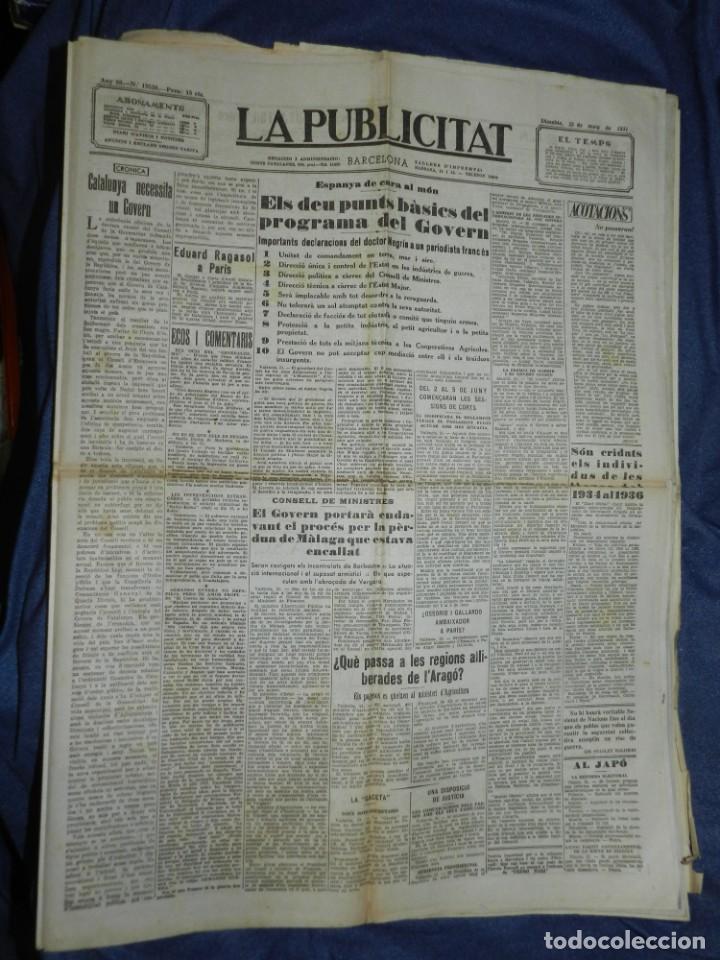 Military Antiques: (M) LA PUBLICITAT 22 MAIG 1937 DR NEGR&Iacute;N DECLARACIONS, ELS DEU PUNTS B&Agrave;SICS DEL GOVERN