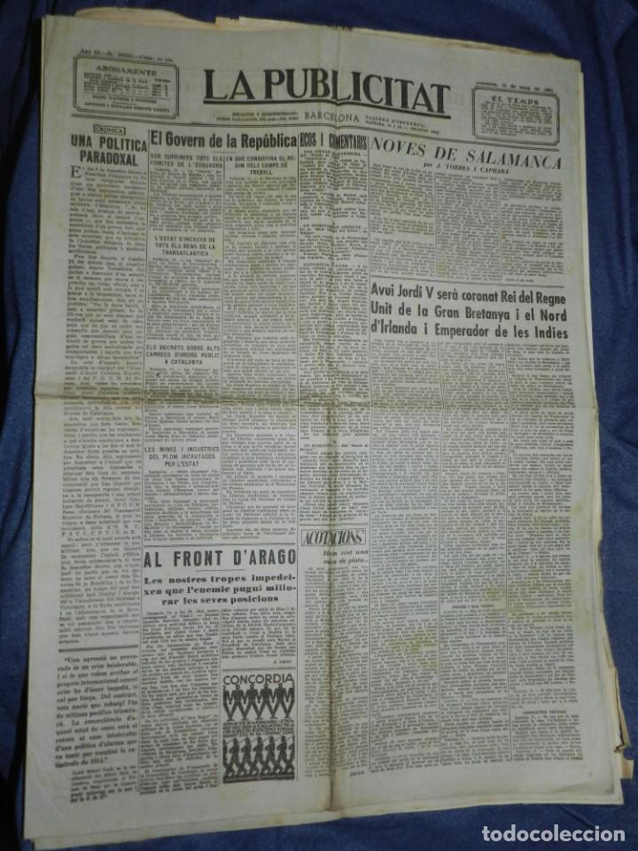 Military Antiques: (M) LA PUBLICITAT 12 MAIG 1937 AL FRONT D'ARAGO TROPES IMPEDIIXEN PUGUI MILLORAR LES SEVES POSICIONS