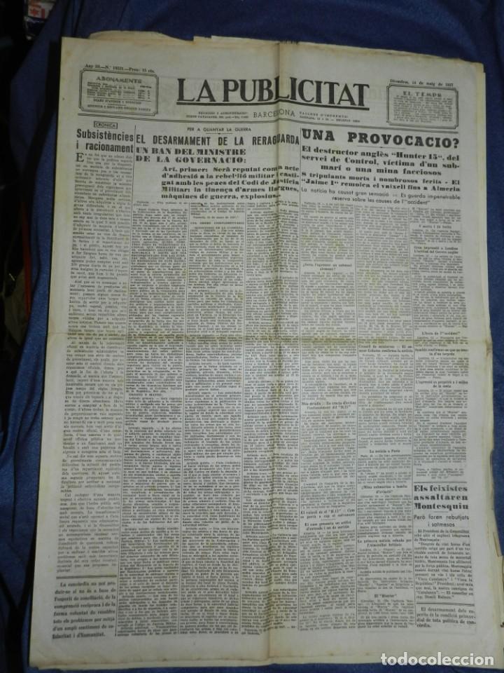 Military Antiques: (M) LA PUBLICITAT 14 MAIG 1937 PER GUANYAR LA GUERRA DESARMAMENT DE LA RERAGUARDA