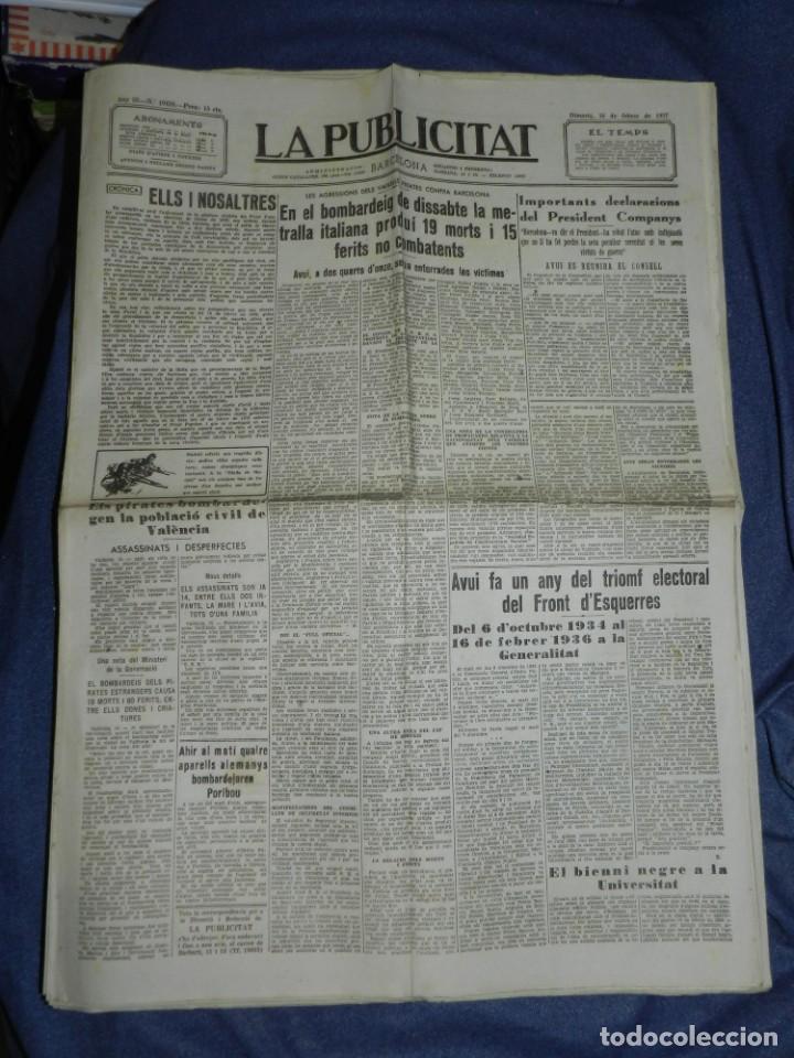Militaria: (M) LA PUBLICITAT 16 FEBRER 1937 LES AGRESSIONS DELS VAIXELLS PIRATES CONTRA BARCELONA