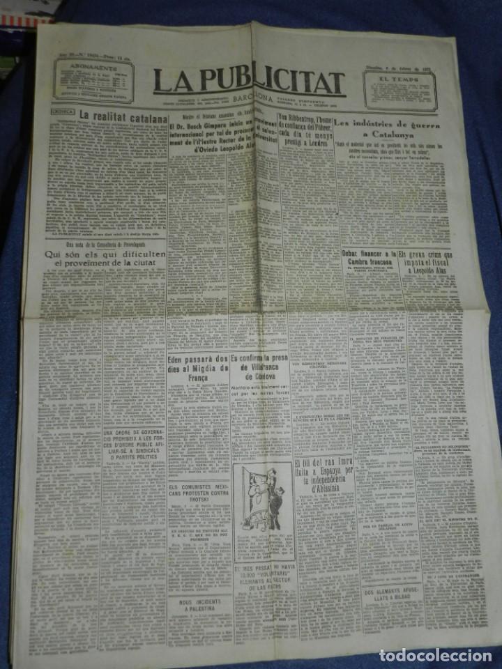 Militaria: (M) LA PUBLICITAT 6 FEBRER 1937 LES INDUSTRIES DE GUERRA A CATALUNYA, SENYOR TERRADELLES