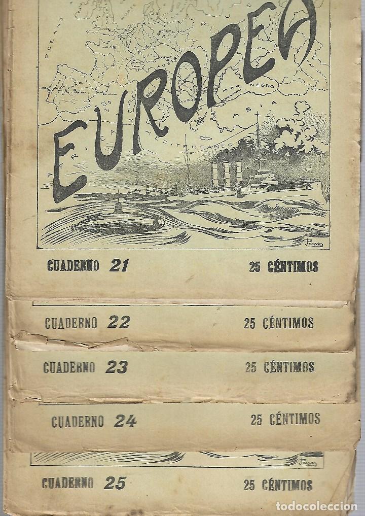 Military Antiques: 382 - 5 PERIODICOS DE LA GUERRA EUROPEA -REVISTAS DEL N&ordm; 21 al 25 DE 1.914-18 EDT- J.PEREZ CARRASCO