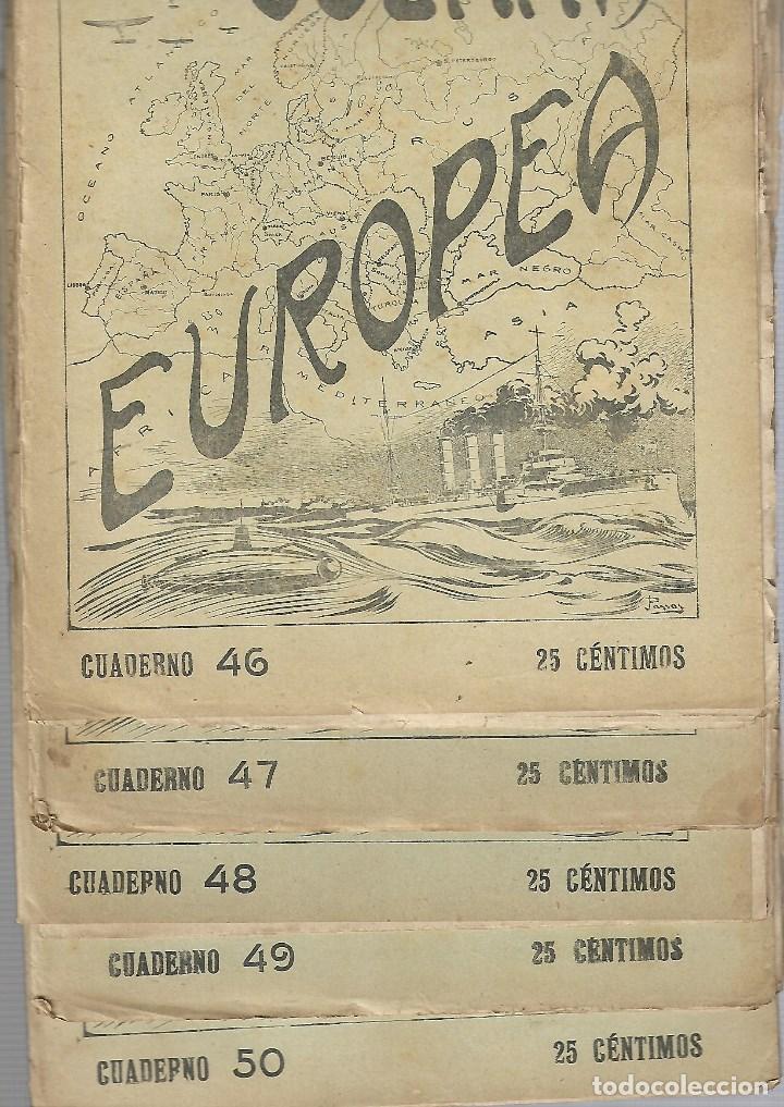 Military Antiques: 382 - 5 PERIODICOS DE LA GUERRA EUROPEA -REVISTAS DEL N&ordm; 46 al 50 DE 1.914-18 EDT- J.PEREZ CARRASCO