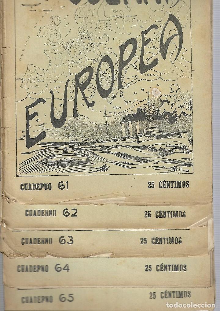 Military Antiques: 382 - 5 PERIODICOS DE LA GUERRA EUROPEA -REVISTAS DEL N&ordm; 61 al 65 DE 1.914-18 EDT- J.PEREZ CARRASCO