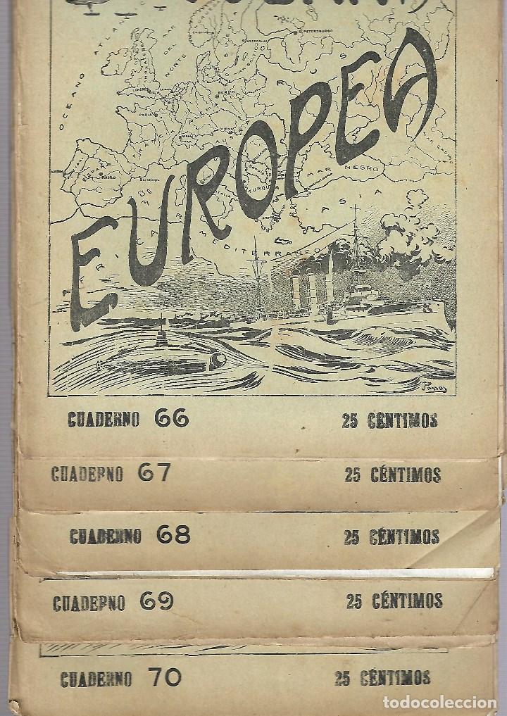 Military Antiques: 382 - 5 PERIODICOS DE LA GUERRA EUROPEA -REVISTAS DEL N&ordm; 66 al 70 DE 1.914-18 EDT- J.PEREZ CARRASCO
