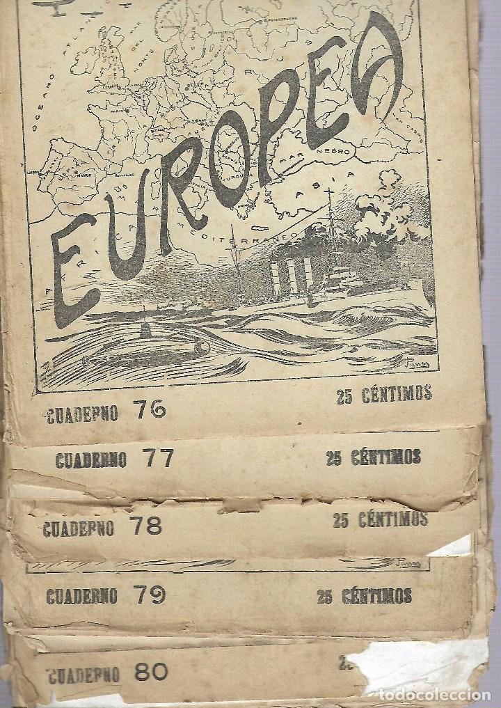 Military Antiques: 382 - 5 PERIODICOS DE LA GUERRA EUROPEA -REVISTAS DEL N&ordm; 76 al 80 DE 1.914-18 EDT- J.PEREZ CARRASCO