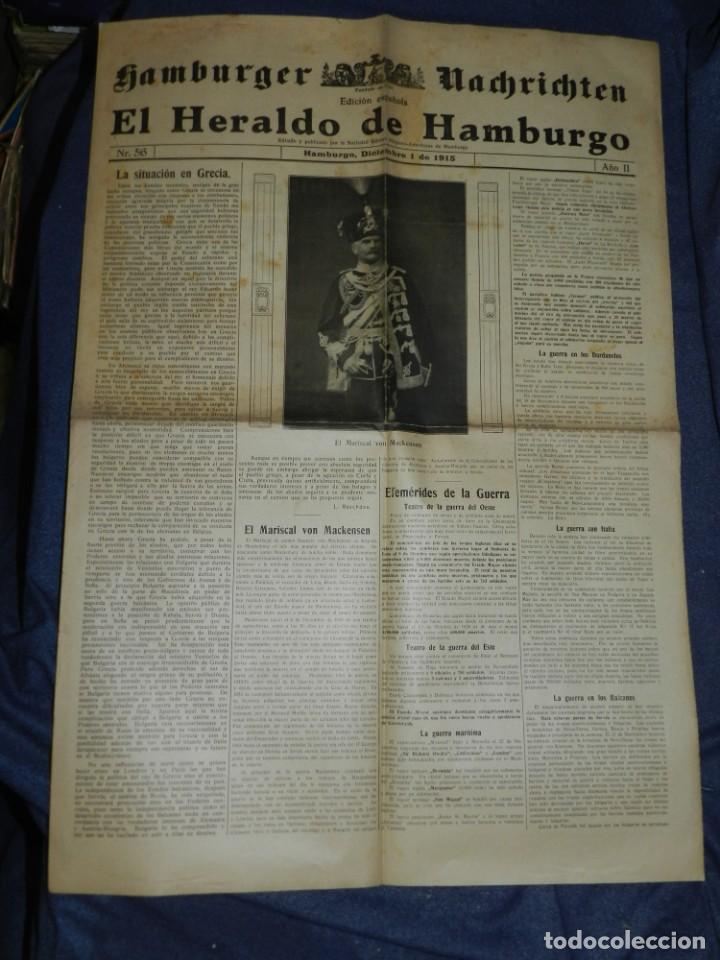 Military Antiques: (M) DIARIO EL HERALDO DE HAMBURGO N.56 A&Ntilde;O 1915 EL MARISCAL VON MACKENSEN