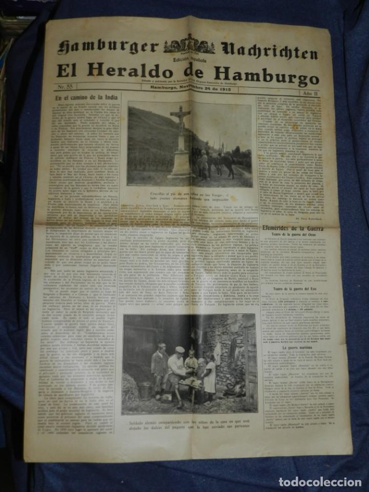 Military Antiques: (M) DIARIO EL HERALDO DE HAMBURGO N.55 A&Ntilde;O 1915 CRUCIFIJO COLINA EN LOS VOSGOS, AL JINETES ALEMANES