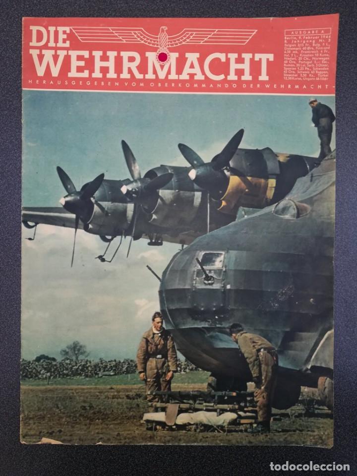 Military Antiques: 11966 DIE WEHRMACHT AUSGABE A No. 3-1944 9.Februar Atlantic Wall, Russia, Japan, winter