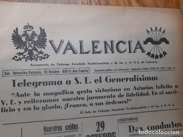 Military Antiques: Peri&oacute;dico de Falange Guerra Civil 1937 editado en San Sebasti&aacute;n por los valencianos Valencia requet&eacute;