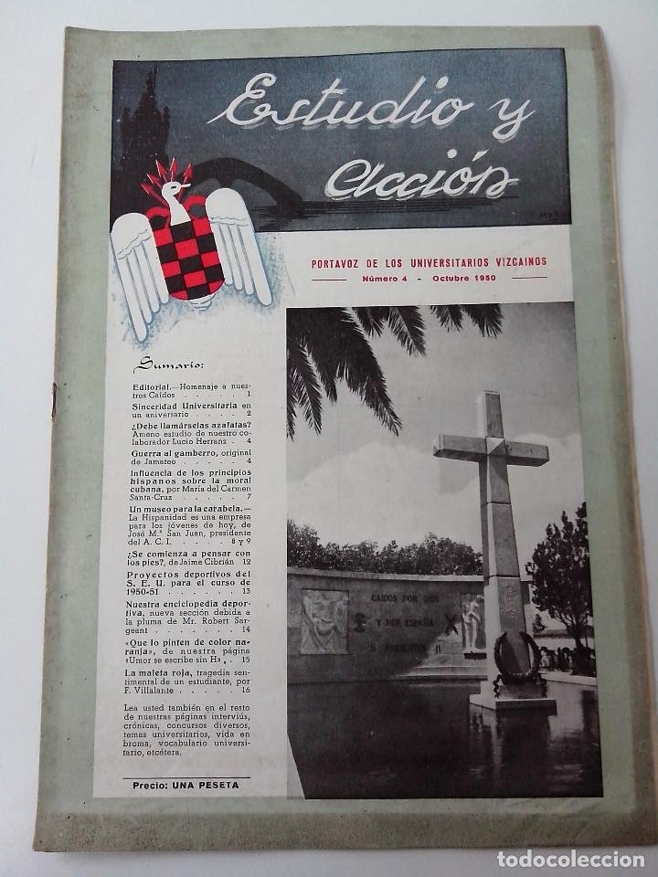 Military Antiques: ESTUDIO Y ACCION JEFATURA PROVINCIAL SEL S.E.U. A&Ntilde;O 1950 UNIVERSITARIOS VIZCAINOS
