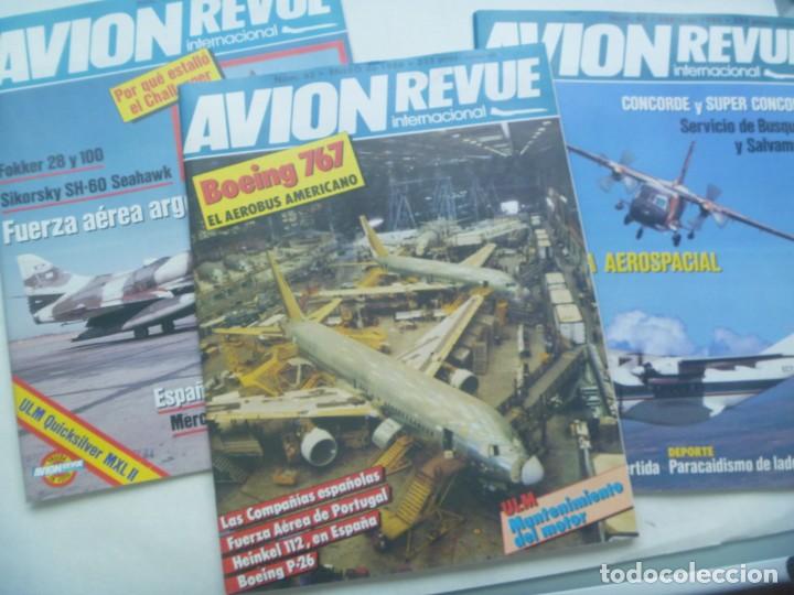 Military Antiques: LOTE DE 3 REVISTAS DE AVIACION : AVION REVUE INTERNACIONAL. 1986
