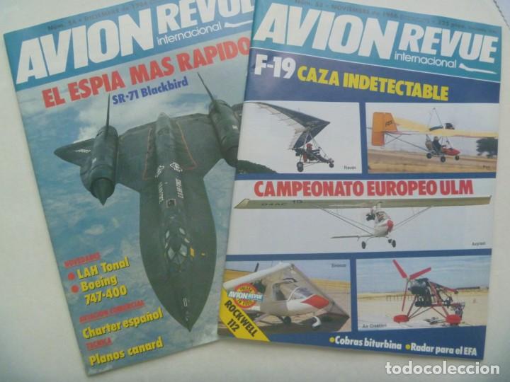 Military Antiques: LOTE DE 2 REVISTAS DE AVIACION : AVION REVUE INTERNACIONAL. 1986