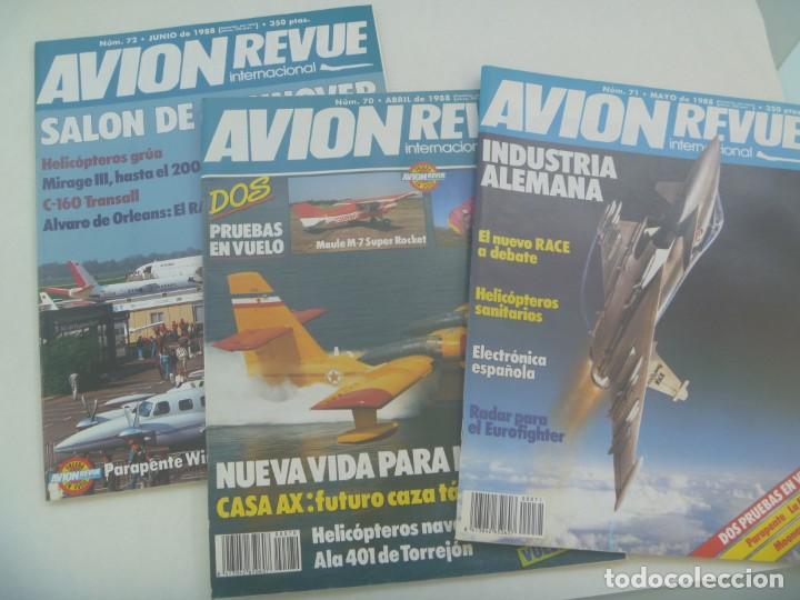 Military Antiques: LOTE DE 3 REVISTAS DE AVIACION : AVION REVUE INTERNACIONAL. 1988