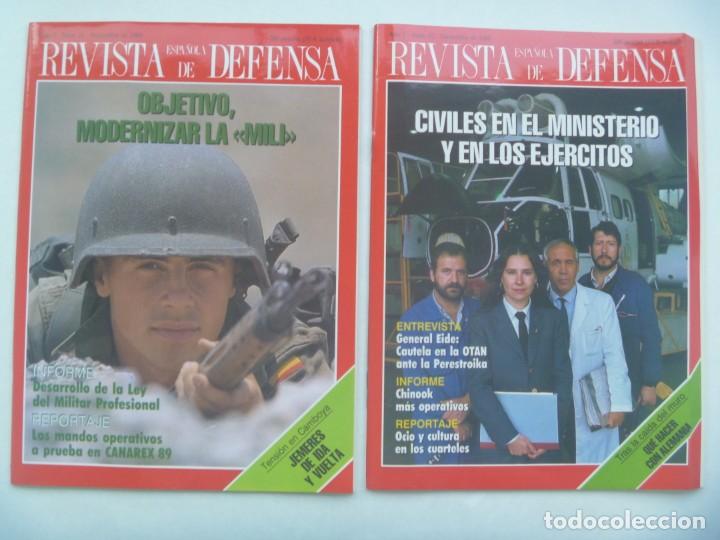 Military Antiques: LOTE 2 REVISTAS ESPA&Ntilde;OLA DE DEFENSA , N&ordm; 21 Y 22 , NOVIEMBRE Y DICIEMBRE 1989
