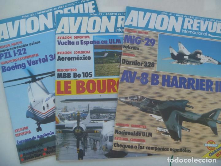 Militaria: LOTE DE 3 REVISTAS DE AVIACION : AVION REVUE INTERNACIONAL. 1987