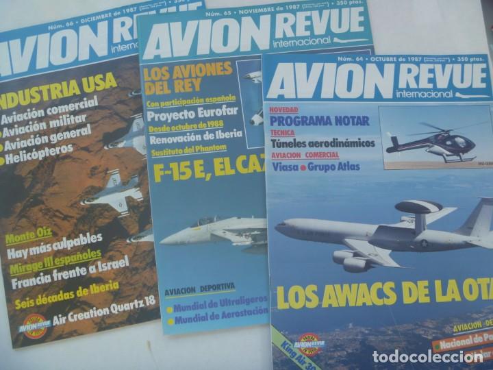 Military Antiques: LOTE DE 3 REVISTAS DE AVIACION : AVION REVUE INTERNACIONAL. 1987