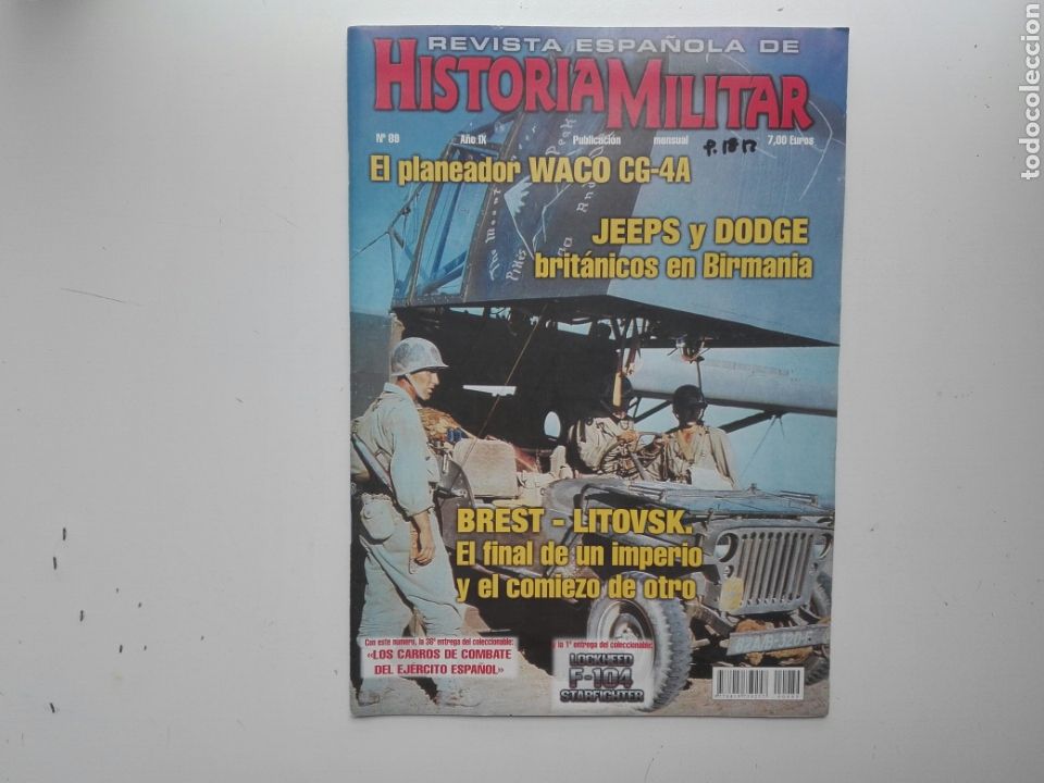 Military Antiques: REVISTA DE HISTORIA MILITAR / N&ordm; 89 / A&Ntilde;O IX / EL PLANEADOR WACO CG-4A