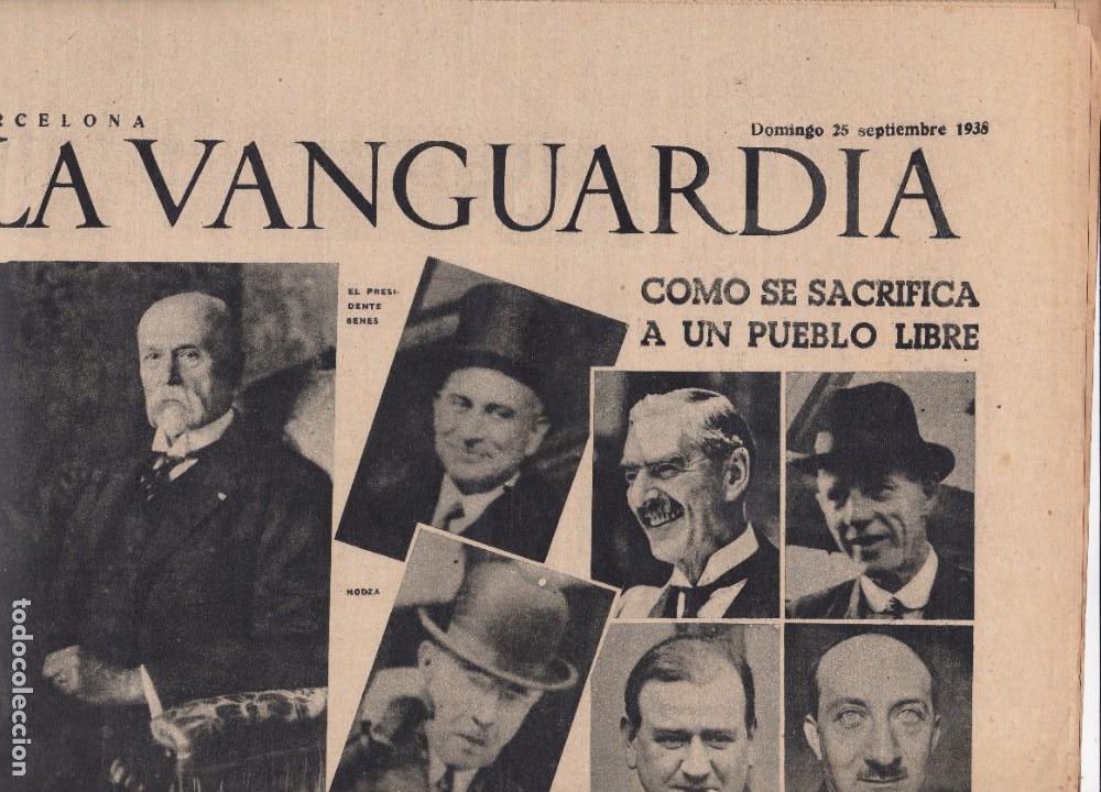 Militaria: La Vanguardia Barcelona septiembre 1938 como se sacrifica a un pueblo libre y minas de la republica
