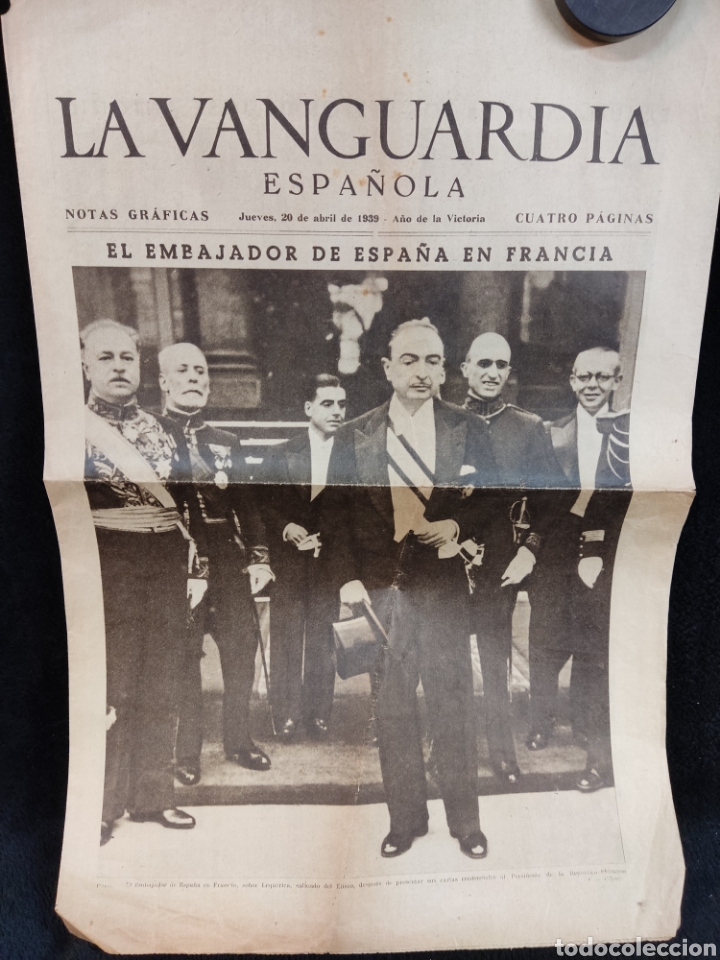 Military Antiques: La Vanguardia 20 marzo 1939, a&ntilde;o de la victoria, exumaci&oacute;n primo de Rivera